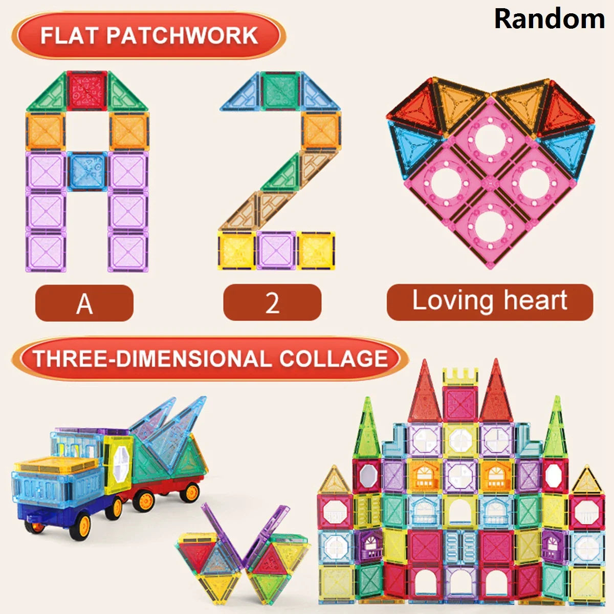 Magnetic Building Tiles Set